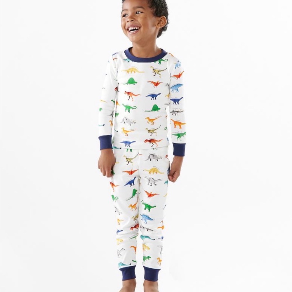 Pottery Barn Kids organic Dinosaur Pajama Set - sz 8